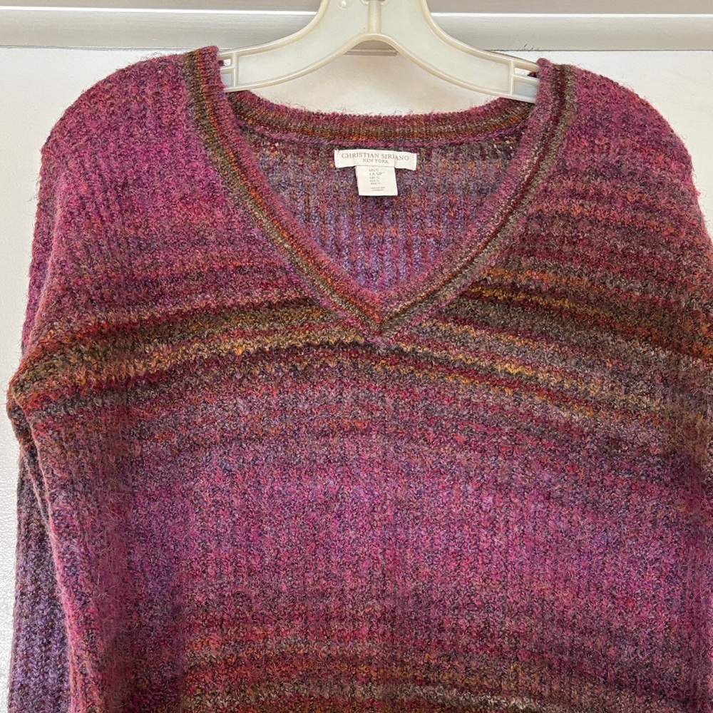 Christian Siriano Multicolor V-Neck Sweater - Picture 2 of 6